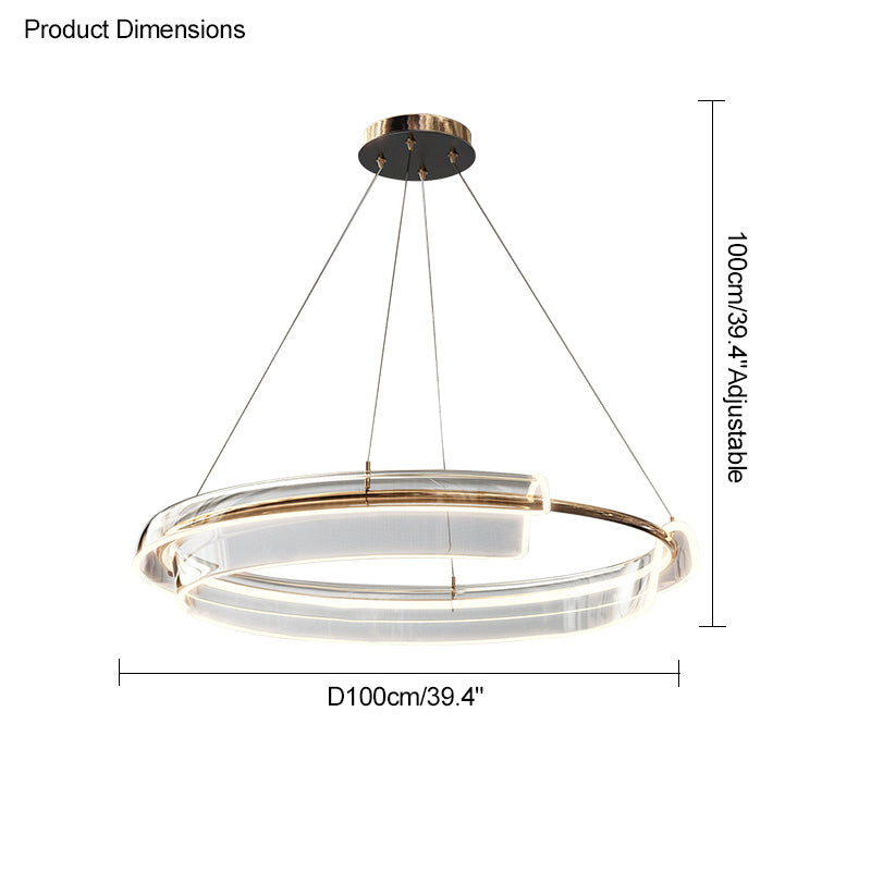 Lámpara de araña LED circular dorada WOMO-WM2165
