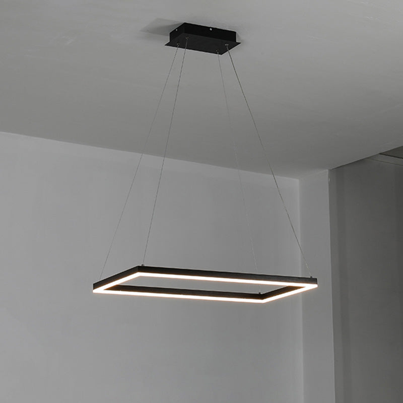 WOMO Lámparas Colgantes Rectangular Escalonado Negro-WM2120