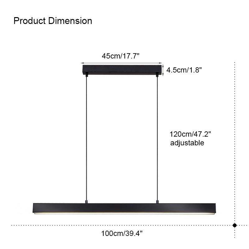 Lámpara colgante lineal minimalista para cocina WOMO-WM2002
