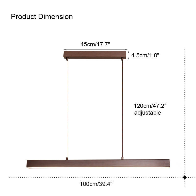 Lámpara colgante lineal minimalista para cocina WOMO-WM2002