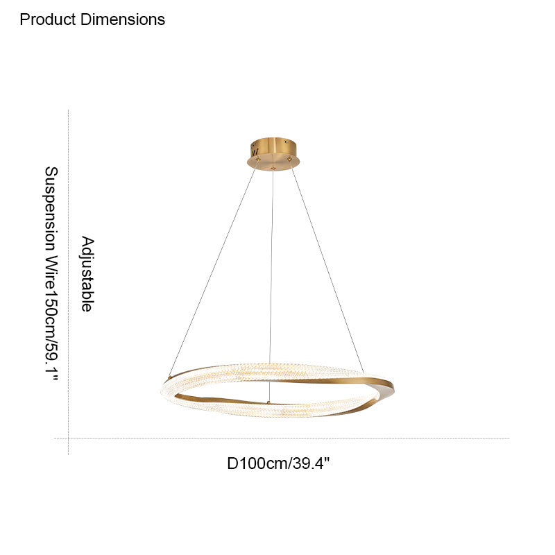 WOMO Lámparas Colgantes LED Circular Möbius-WM2128