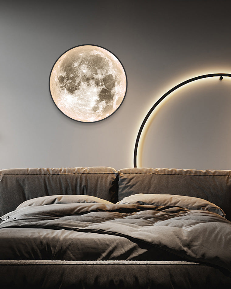 WOMO Aplique de pared redondo Luna/Tierra - WM6102