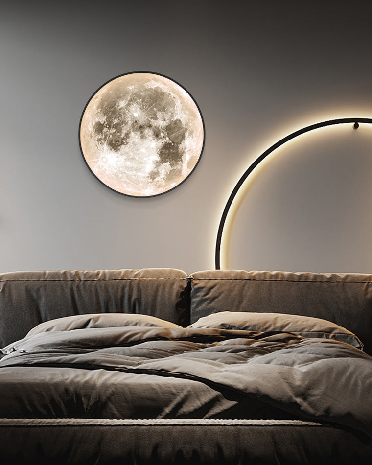 WOMO Aplique de pared redondo Luna/Tierra - WM6102
