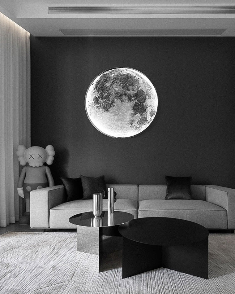 WOMO Aplique de pared redondo Luna/Tierra - WM6102