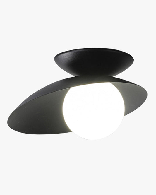 WOMO Asymmetrical Ceiling Light with Frosted Glass Globe - WM1021