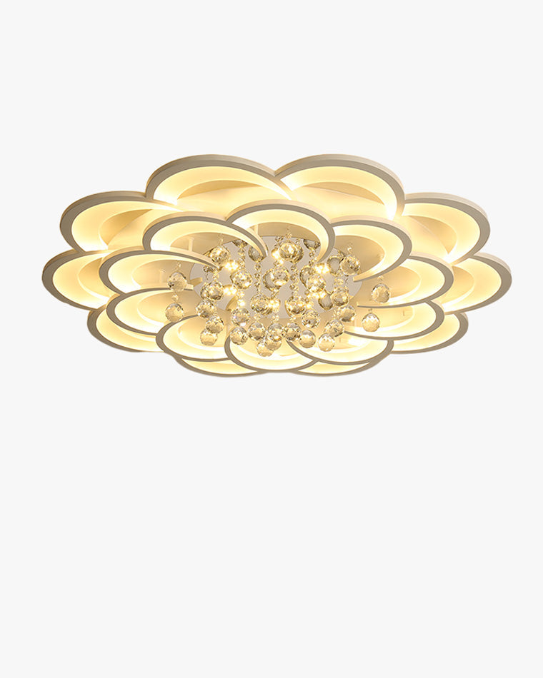 WOMO Lámpara de techo de cristal con forma de flor grande - WM1078