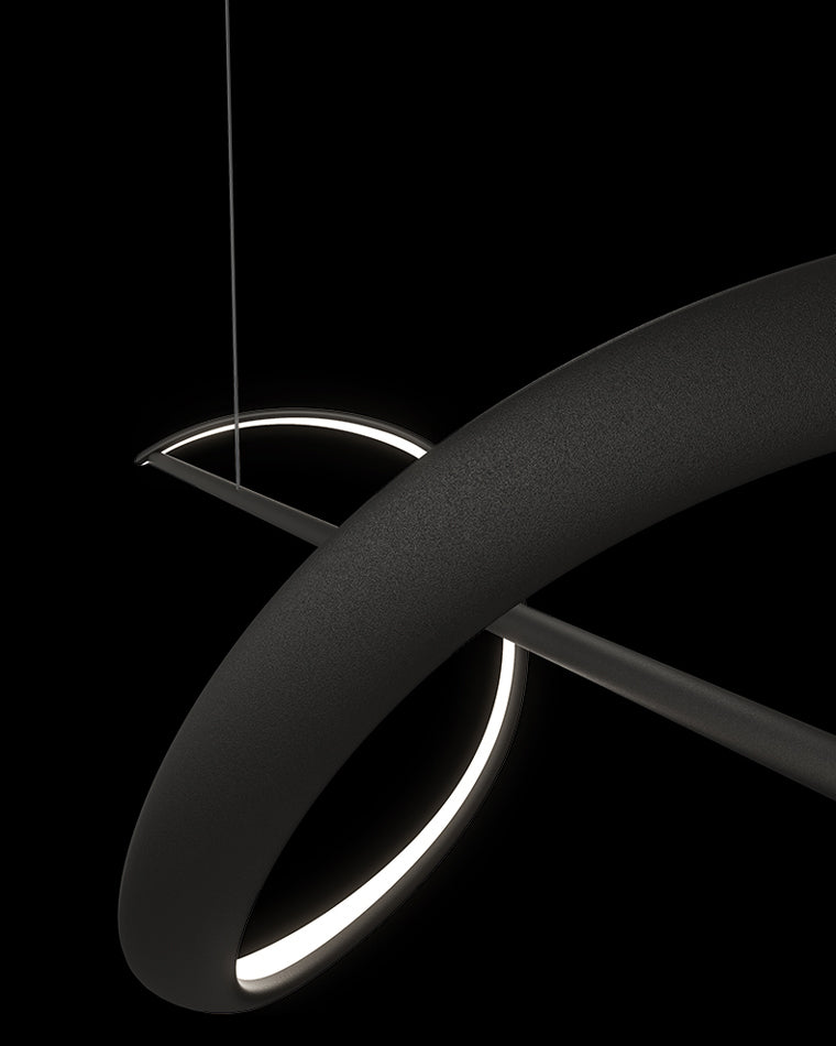 WOMO Lámparas Colgantes LED Espiral Negra - WM2299