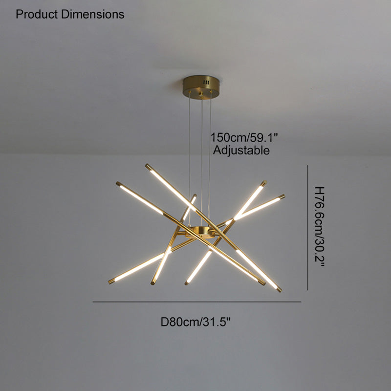 Lámpara de araña LED WOMO Light Rods-WM2034
