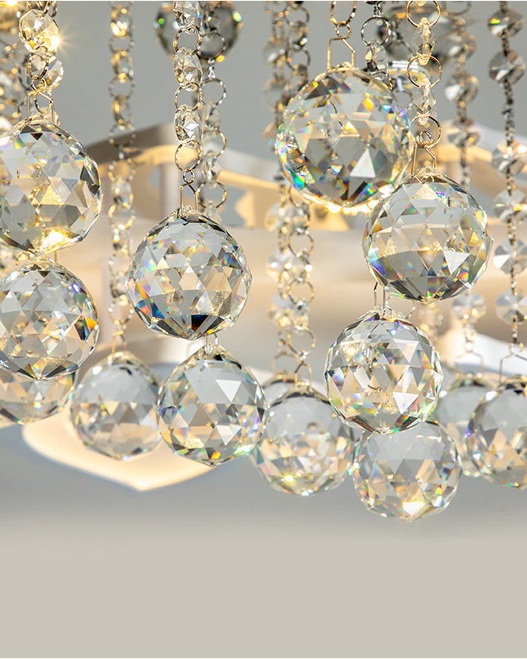 WOMO Lámpara de techo empotrada de cristal con diseño de flores grandes - WM1107