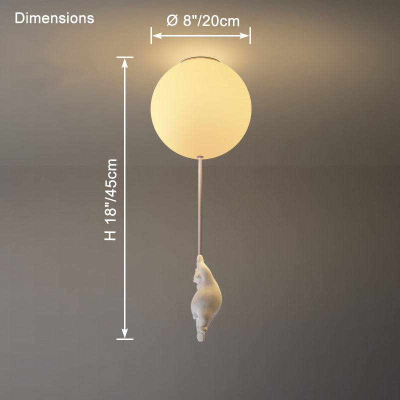 WOMO Bear Globe Ceiling Lamp - WM1123