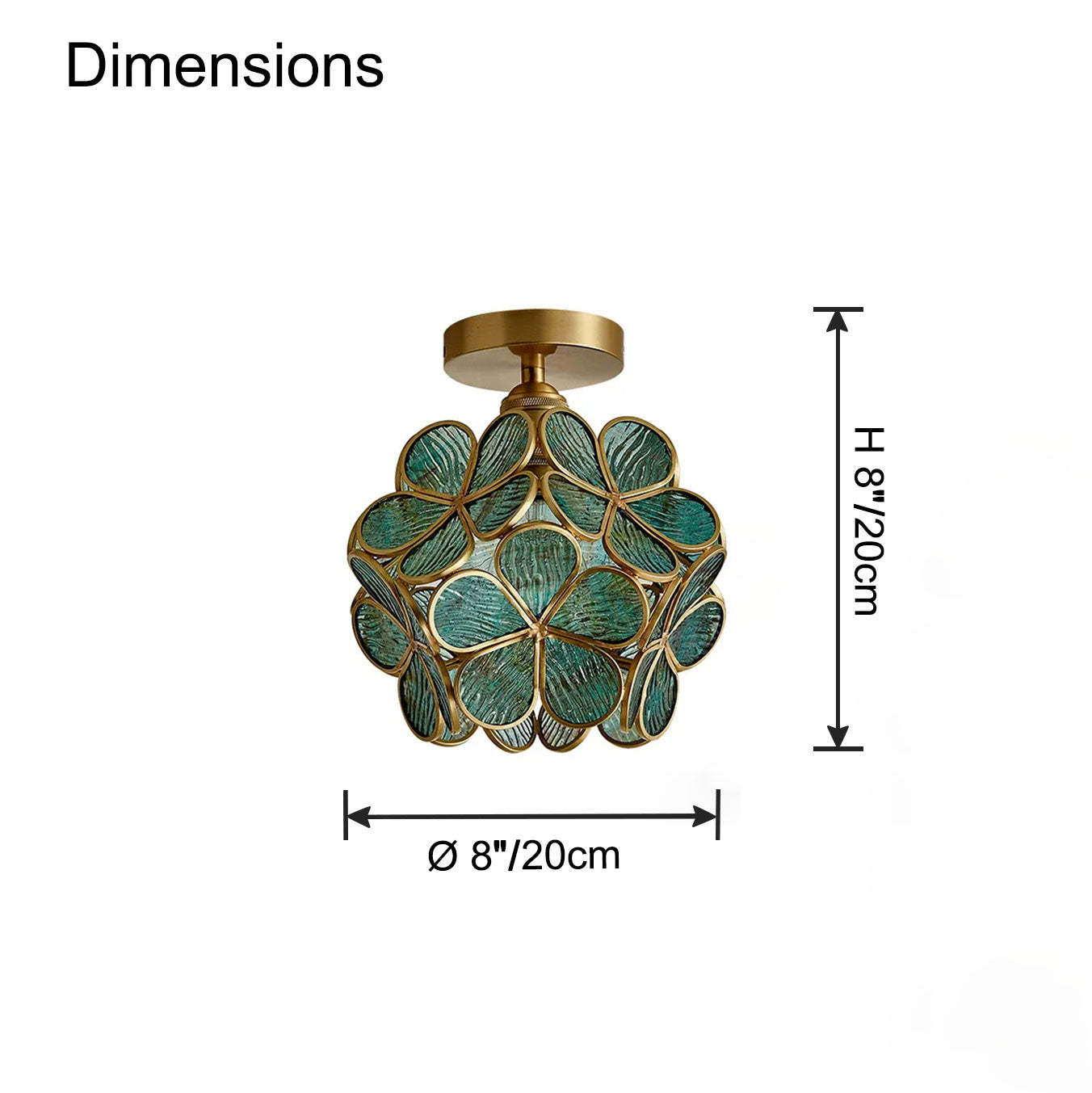 WOMO Tiffany Floral Ceiling Lamp-WM1128