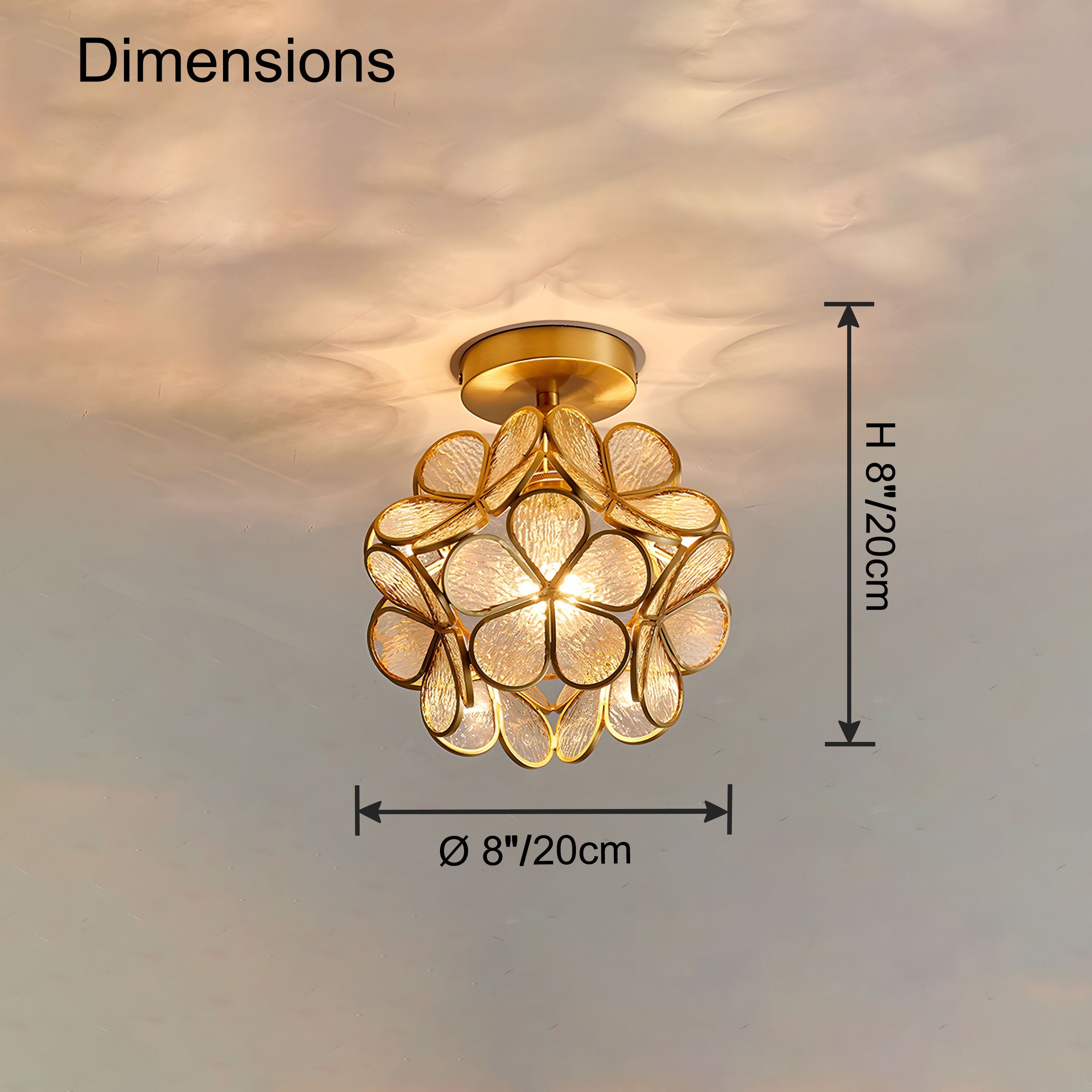 WOMO Tiffany Floral Ceiling Lamp-WM1128