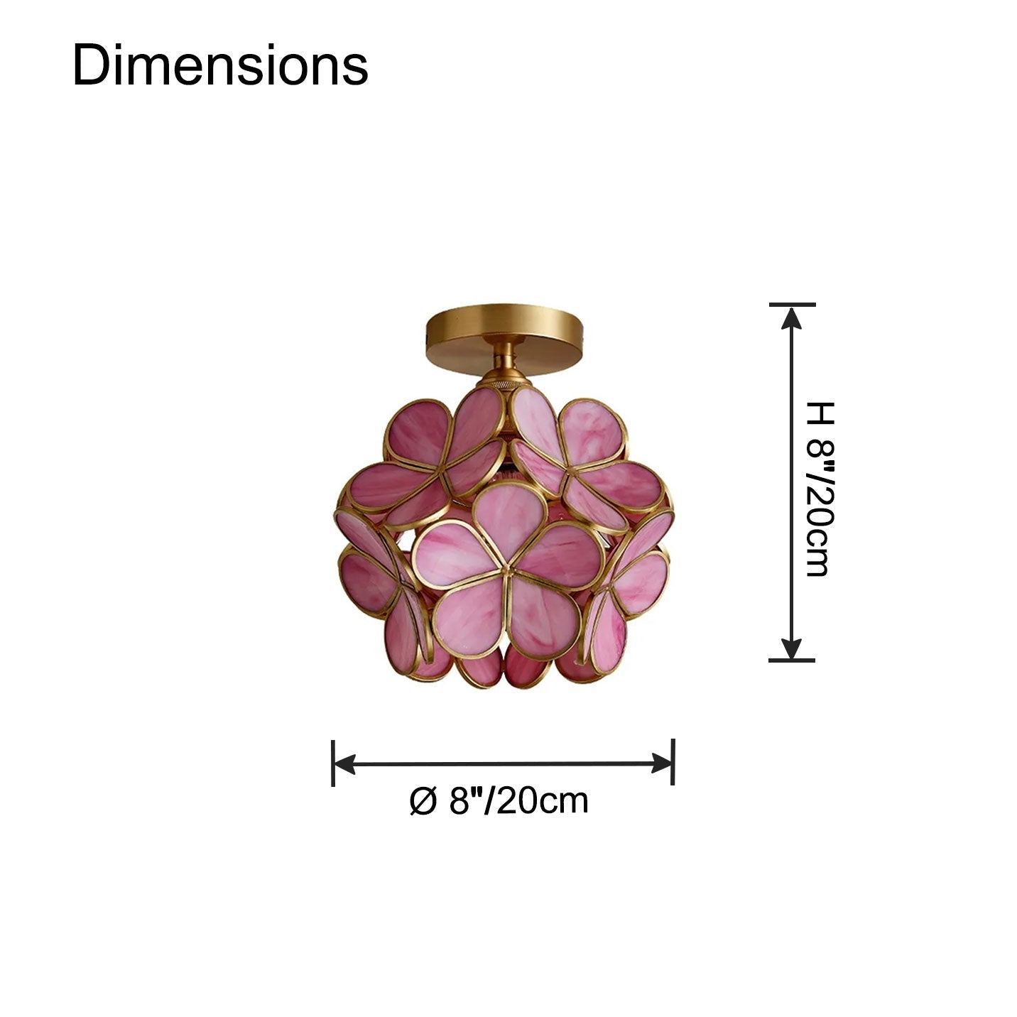 WOMO Tiffany Floral Ceiling Lamp-WM1128