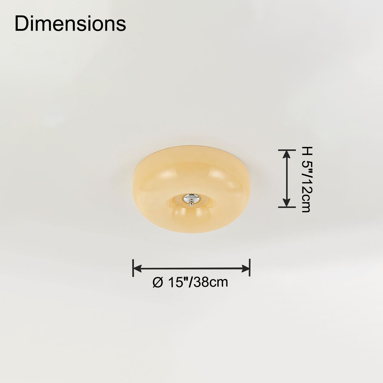 WOMO Round Milky Glass Ceiling Light - WM1134