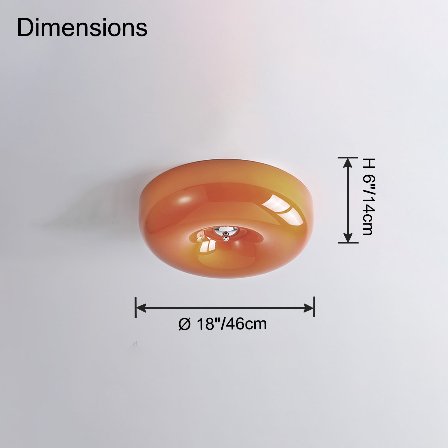 WOMO Round Milky Glass Ceiling Light - WM1134