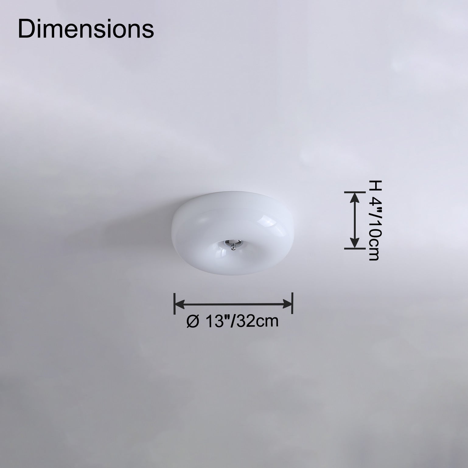 WOMO Round Milky Glass Ceiling Light - WM1134