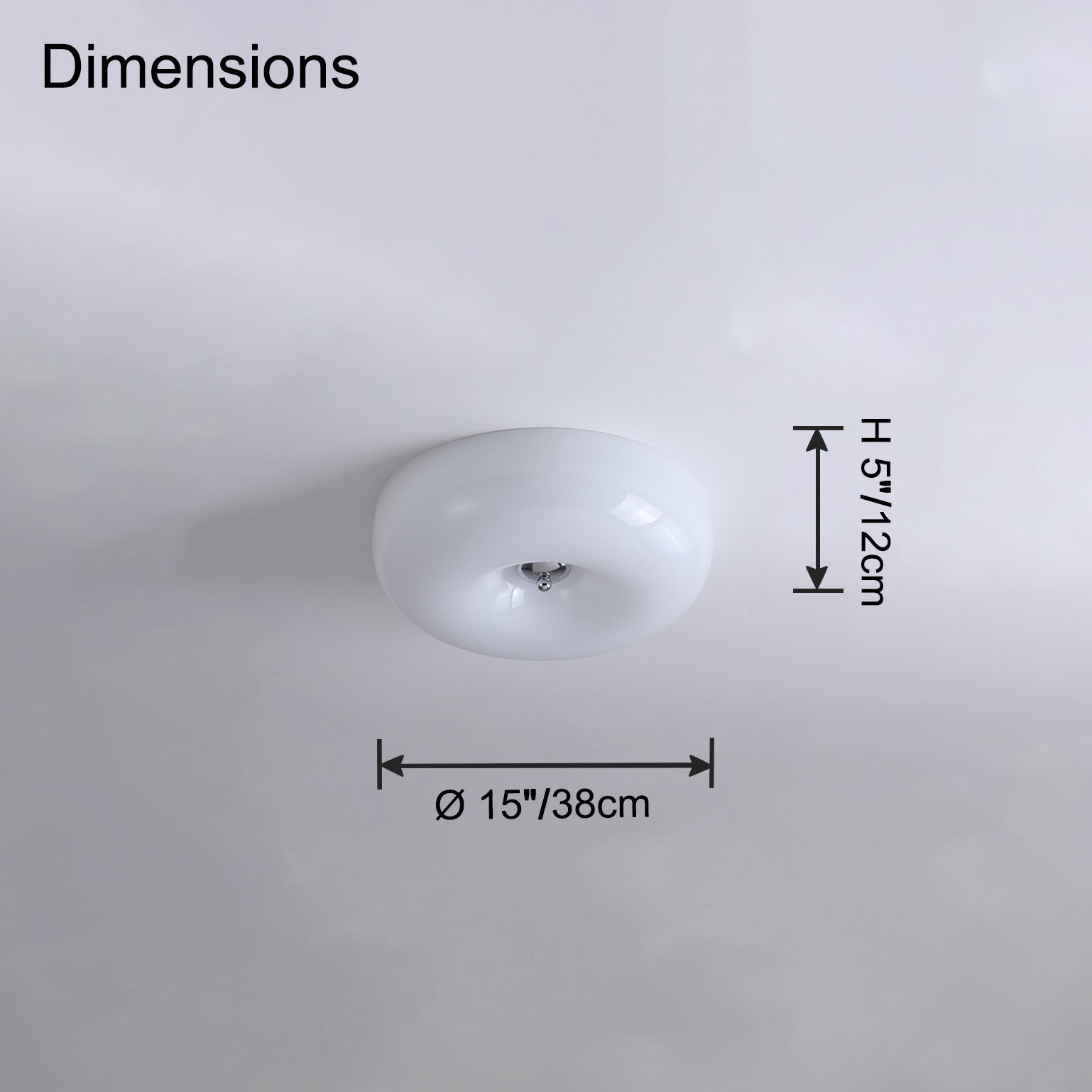 WOMO Round Milky Glass Ceiling Light - WM1134