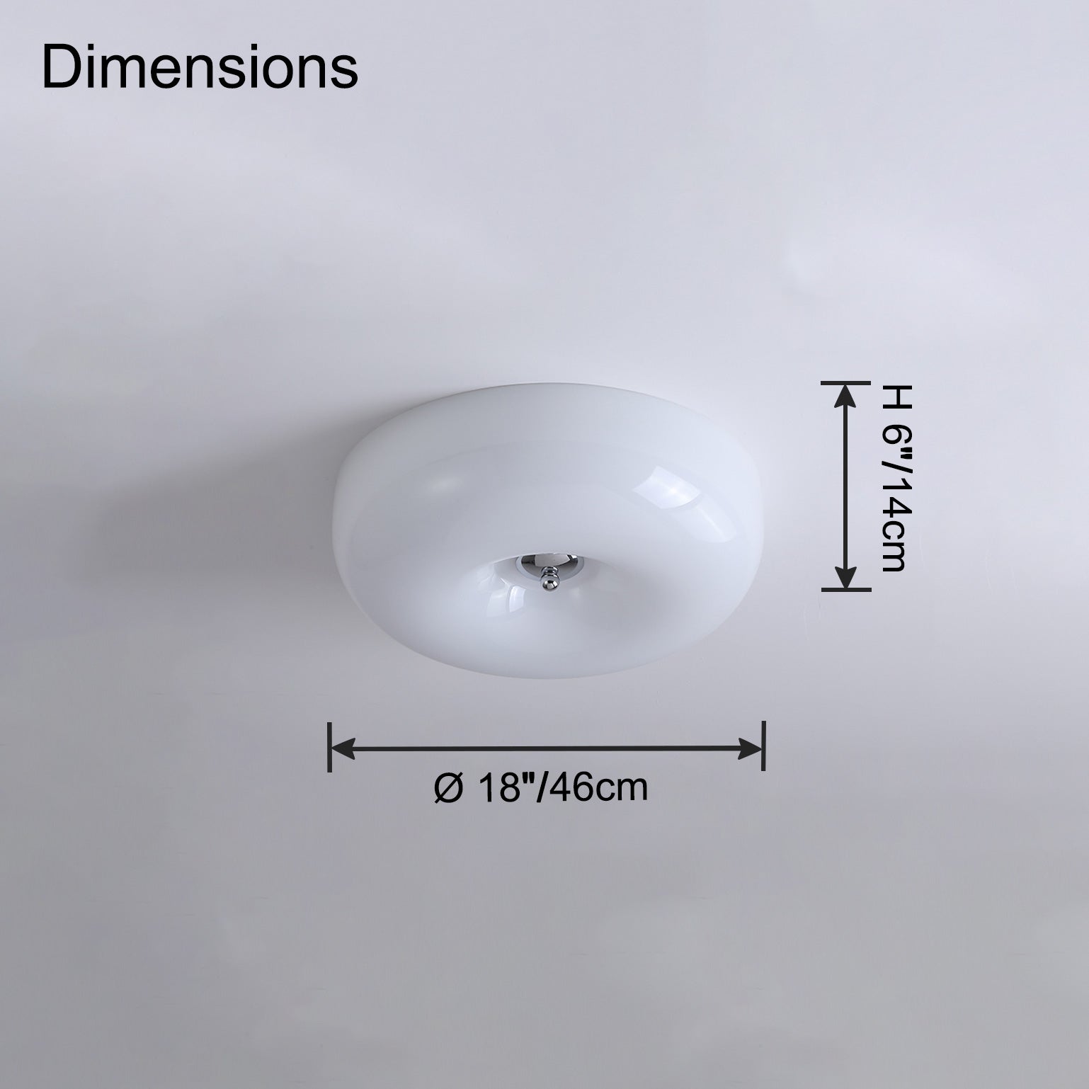 WOMO Round Milky Glass Ceiling Light - WM1134