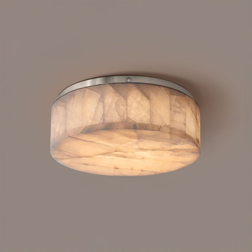 Lámpara de techo empotrada WOMO Drum Alabaster-WM1143