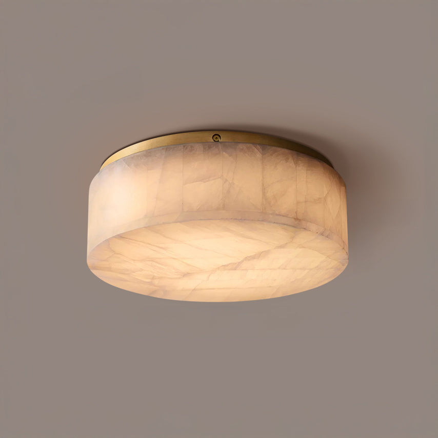 Lámpara de techo empotrada WOMO Drum Alabaster-WM1143