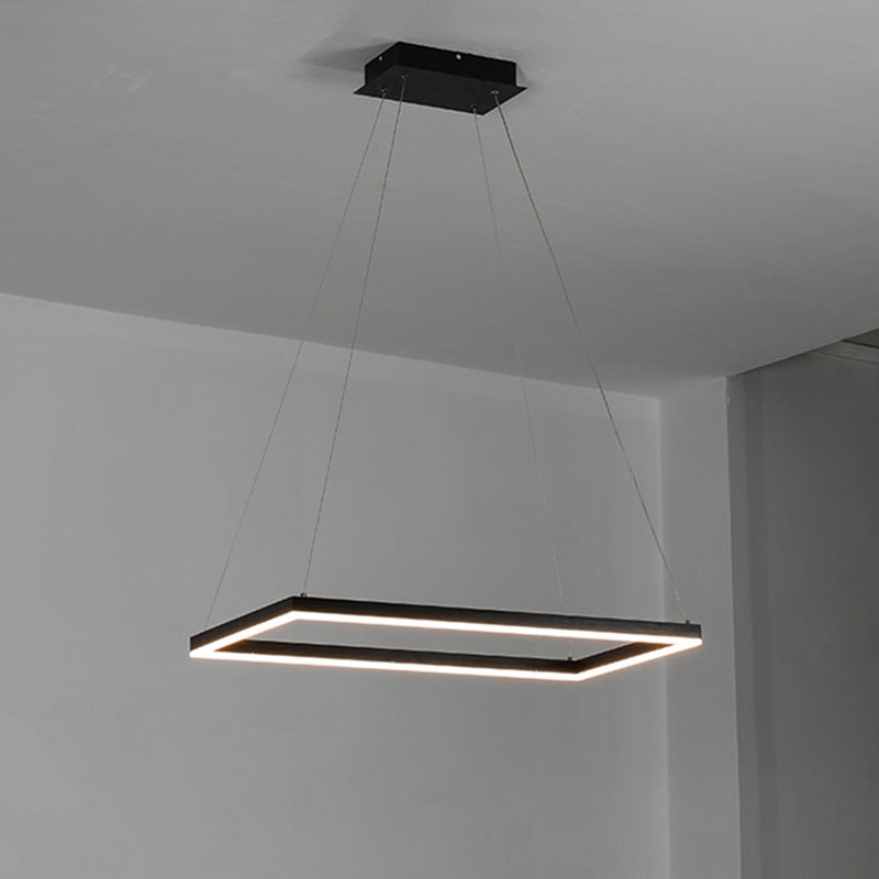 WOMO Lámparas Colgantes Rectangular Escalonado Negro-WM2120