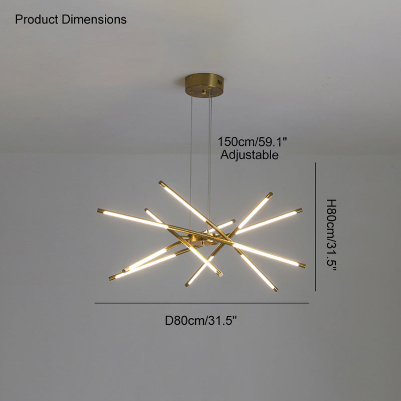 Lámpara de araña LED WOMO Light Rods-WM2034