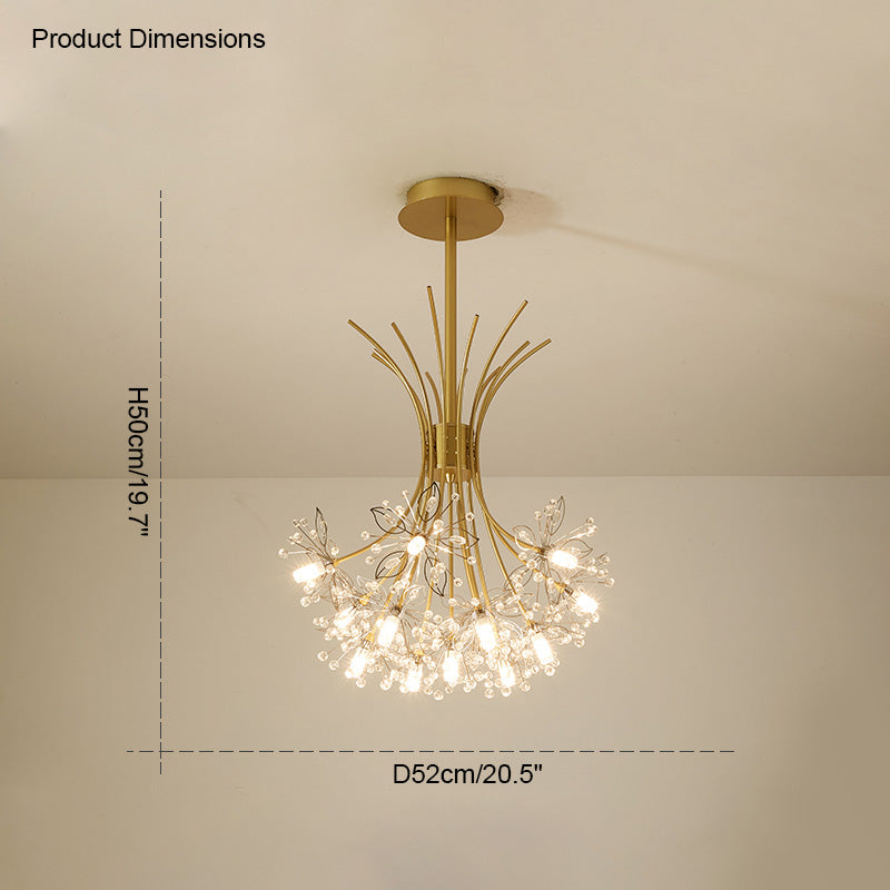 WOMO Lámparas Colgantes de Cristal con Ramillete de Gypsophila-WM2077
