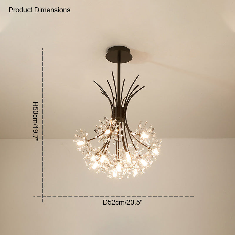 WOMO Lámparas Colgantes de Cristal con Ramillete de Gypsophila-WM2077