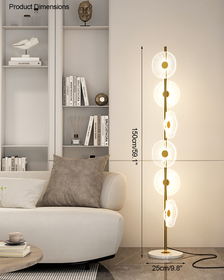 Lámpara de pie WOMO Multiluz regulable con mando a distancia - WM7075