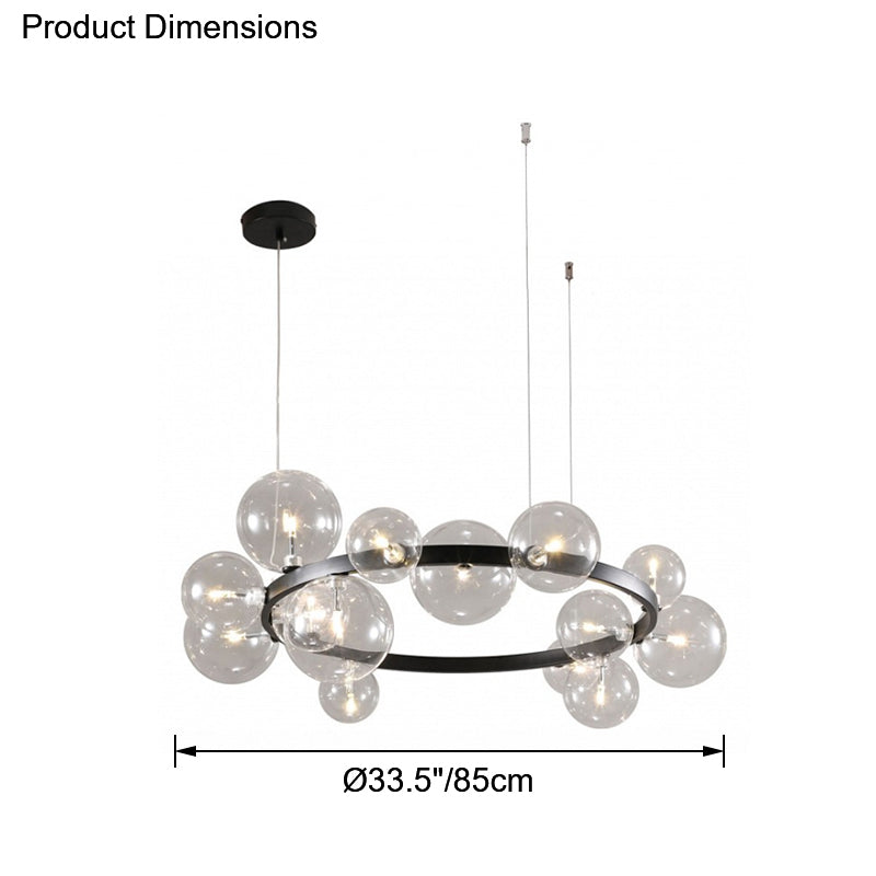 WOMO Lámparas Colgantes Burbujas de Cristal Circulares-WM2292