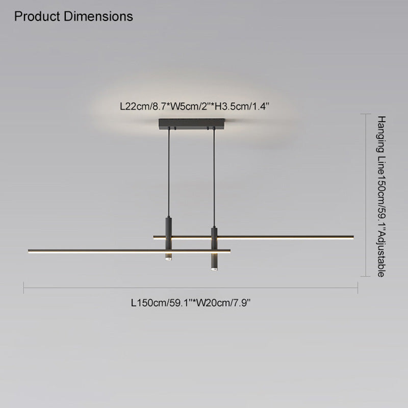 WOMO Lámparas Colgantes Lineal con Focos-WM2037
