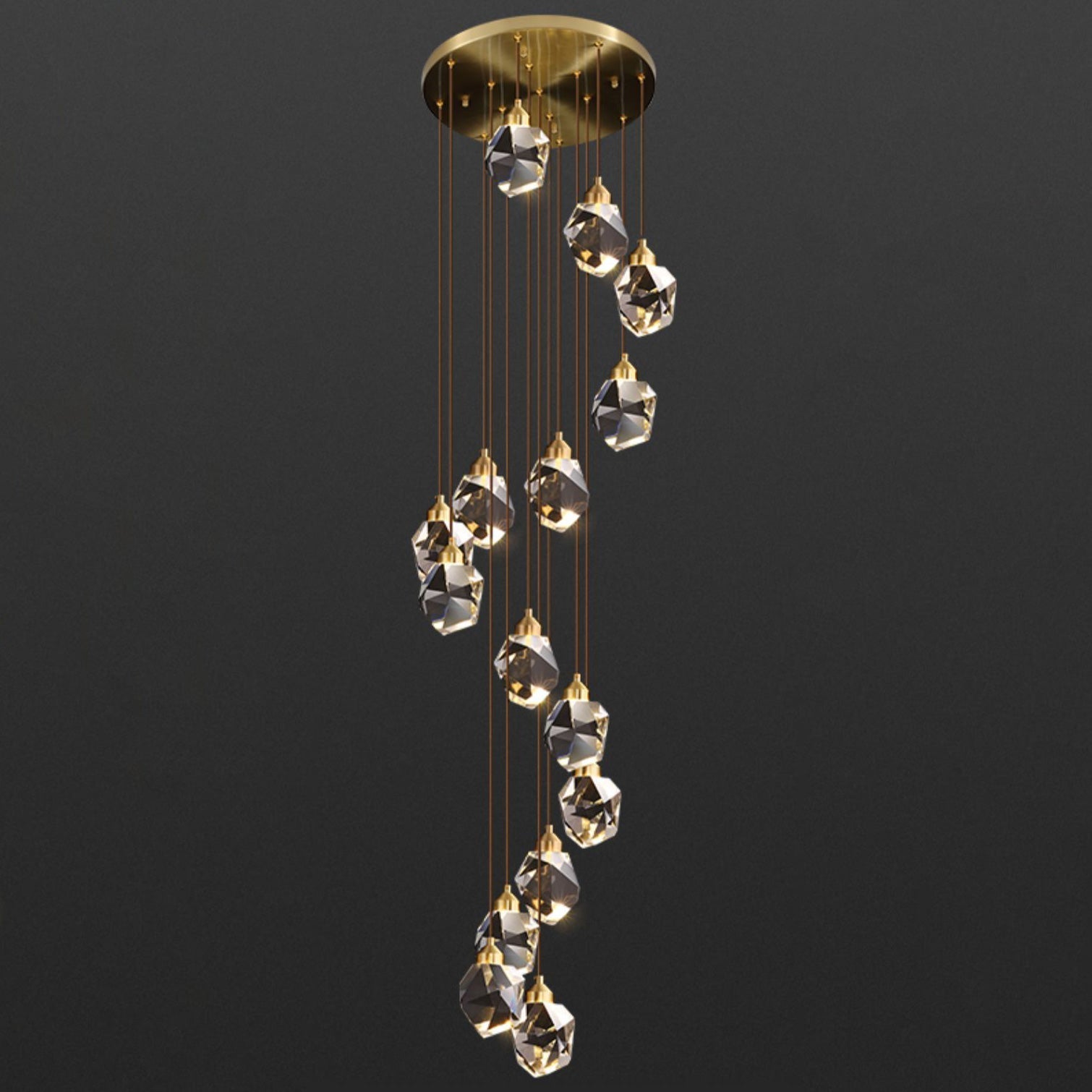WOMO Lámparas Colgantes Cristal Múltiple Luces-WM2189