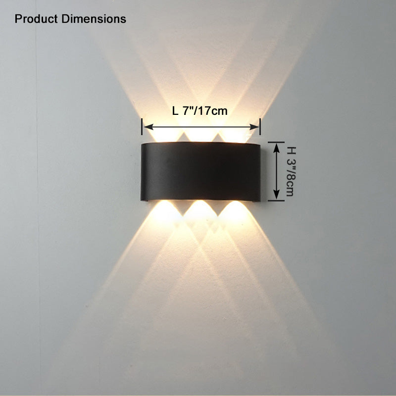 WOMO Aplique de pared para exteriores con iluminación vertical y horizontal - WM9084