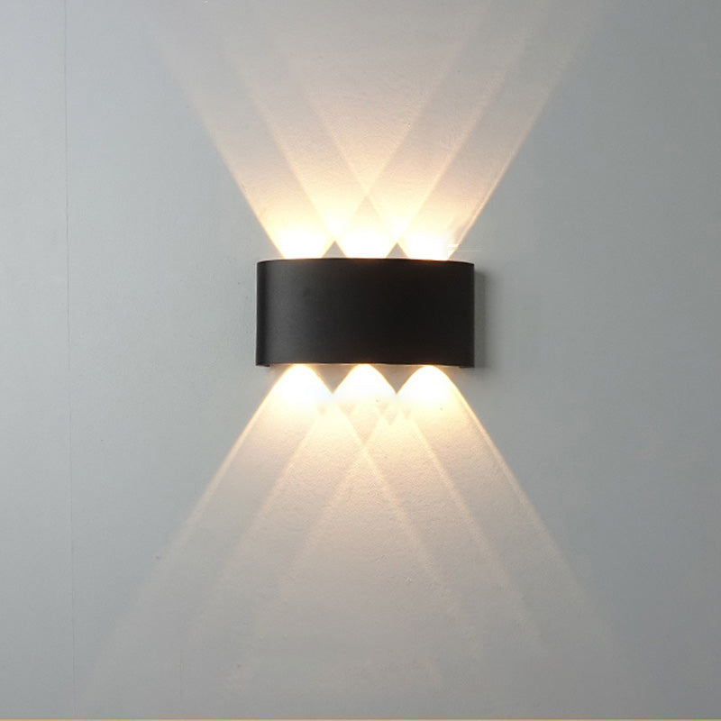 WOMO Aplique de pared para exteriores con iluminación vertical y horizontal - WM9084