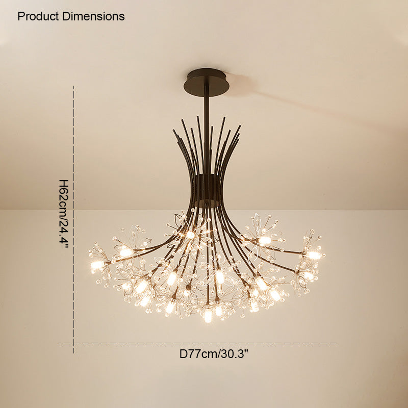 WOMO Lámparas Colgantes de Cristal con Ramillete de Gypsophila-WM2077