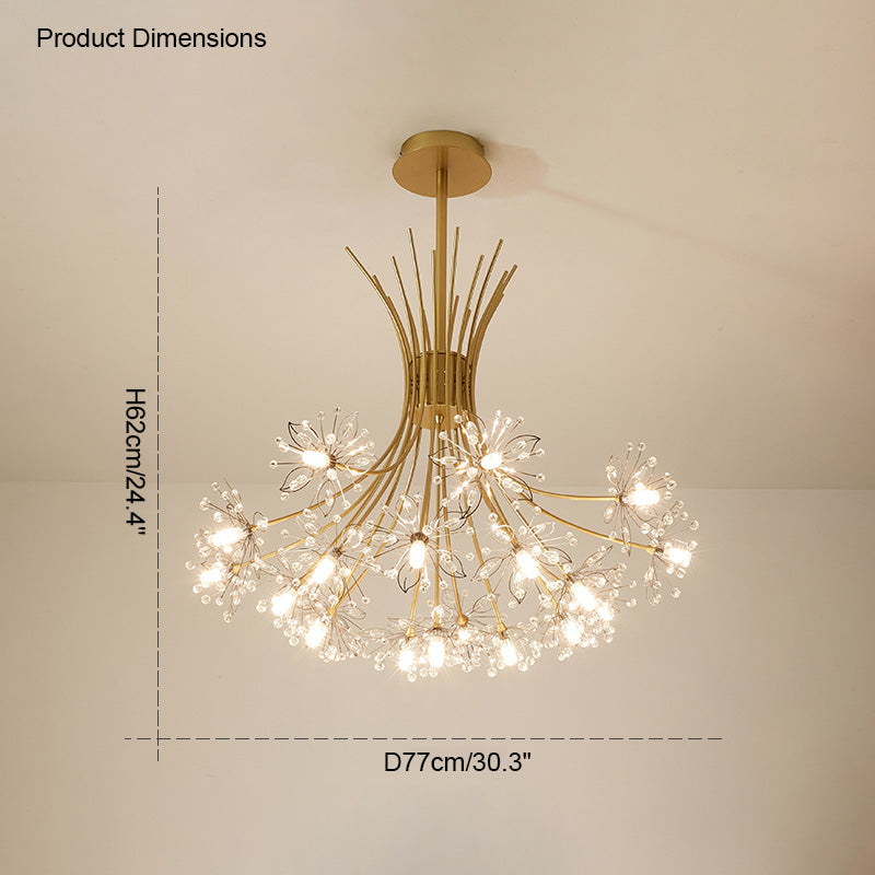 WOMO Lámparas Colgantes de Cristal con Ramillete de Gypsophila-WM2077