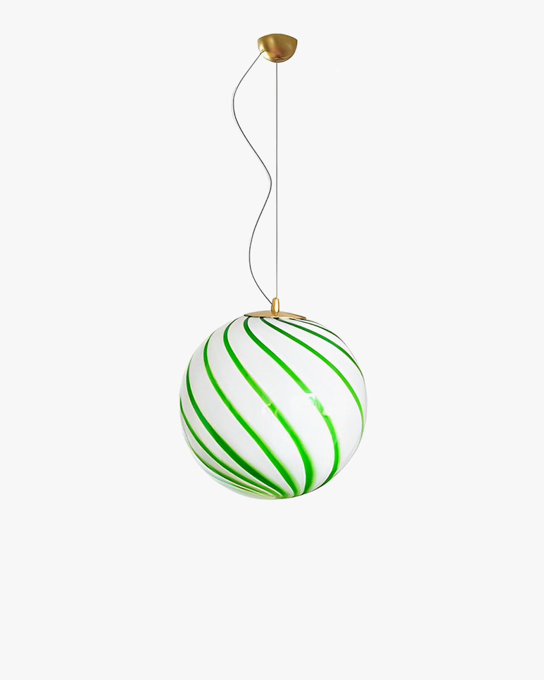 Lámpara colgante WOMO con globo de cristal en espiral - WM2613