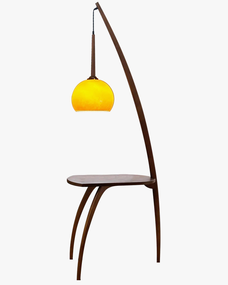 WOMO Wooden Hanging Floor Lamp with Table - WM7130