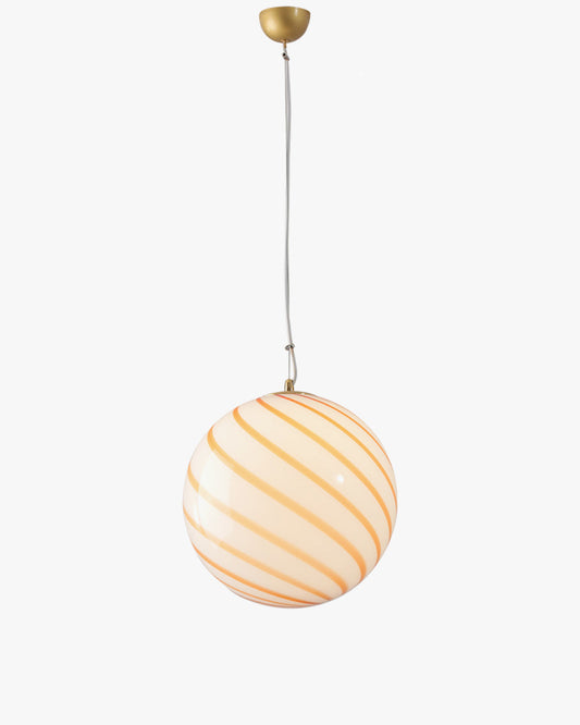 Lámpara colgante WOMO con globo de cristal en espiral - WM2613