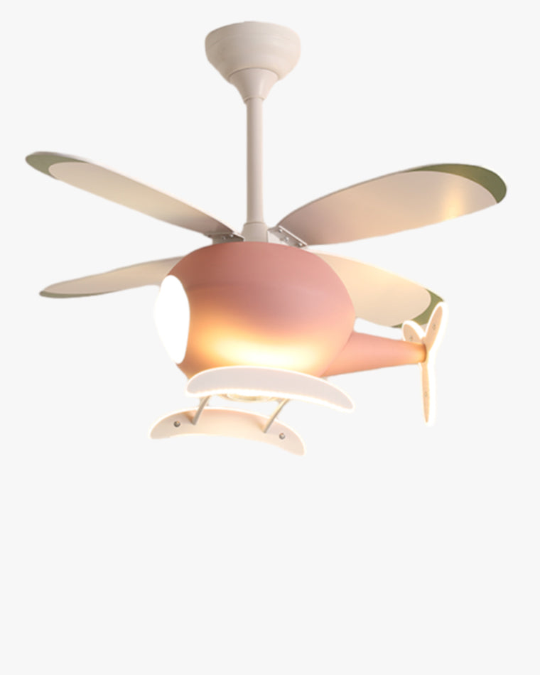 WOMO Ventiladores de techo con luz Avión para Niños - WM5007