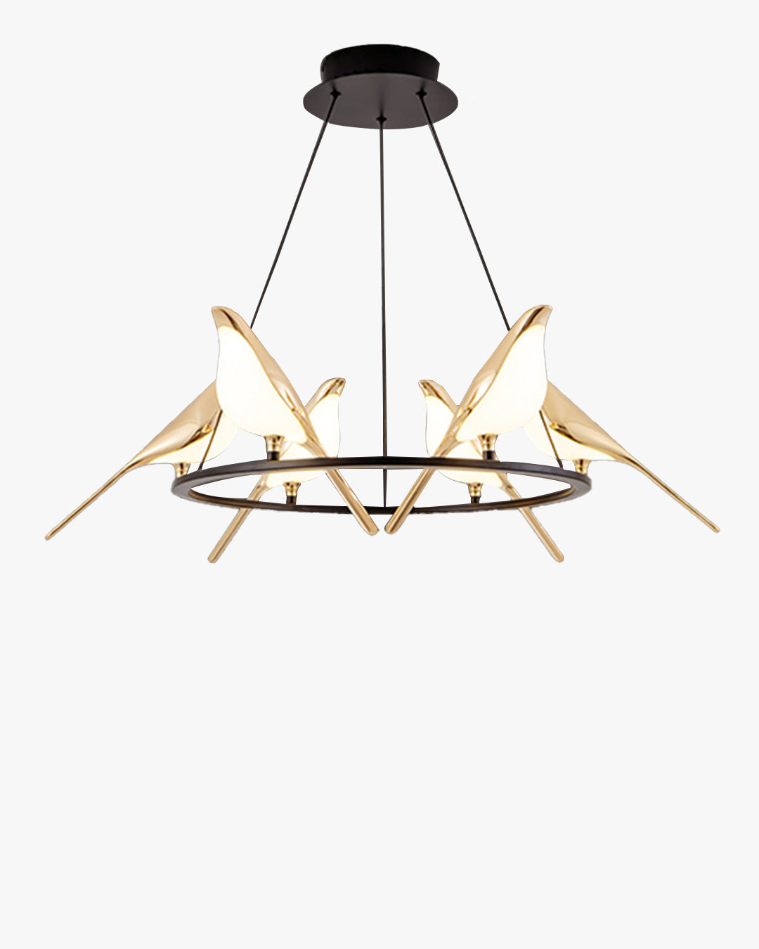 WOMO Gold Bird Round Chandelier - WM2512d