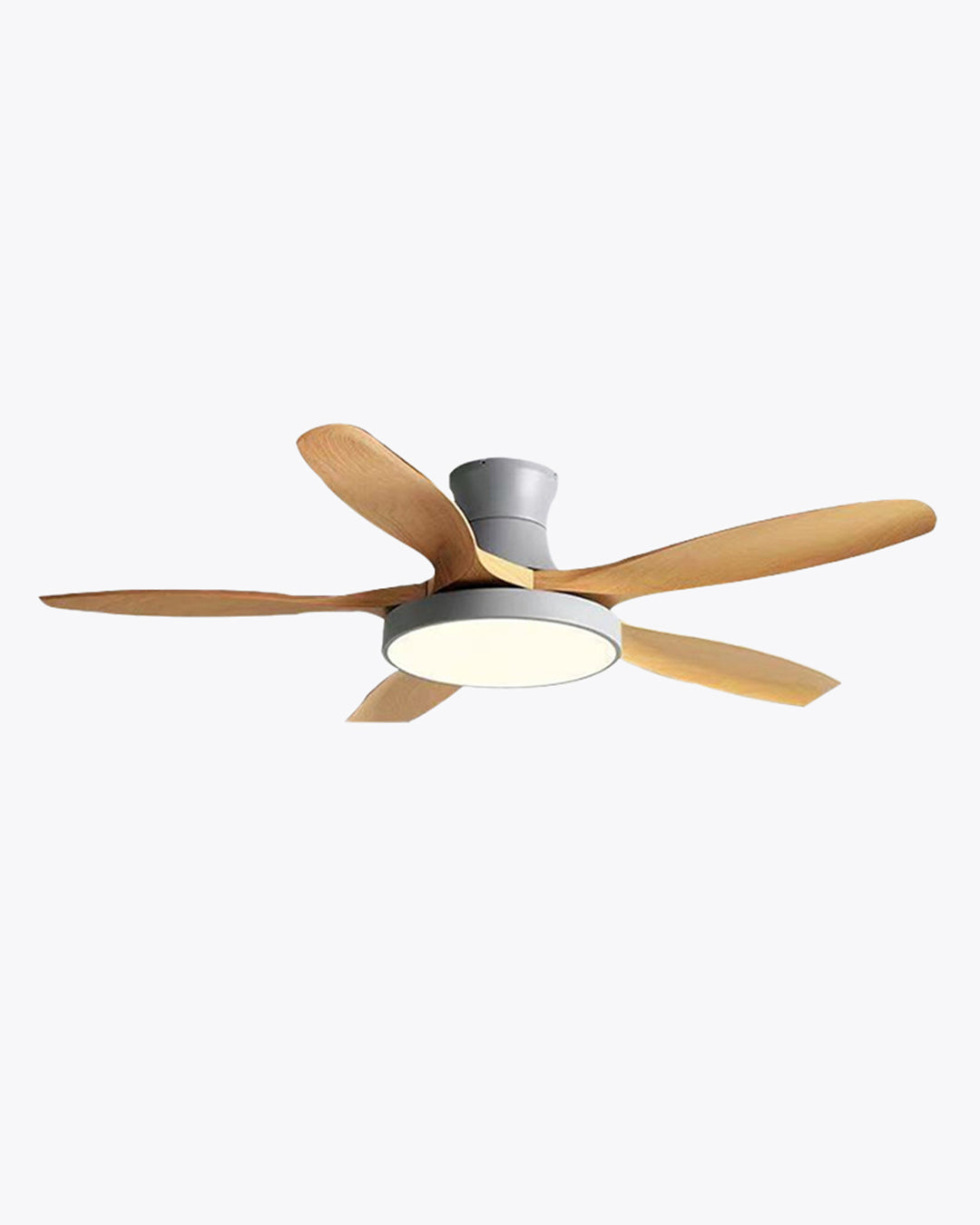 WOMO Large Scandinavian Flush Mount Ceiling Fans with Light - WM5130