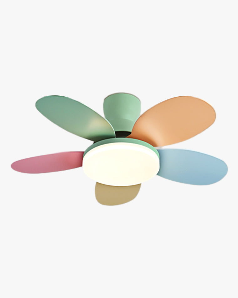 WOMO Scandinavian Wood Ceiling Fans with Light - WM5004