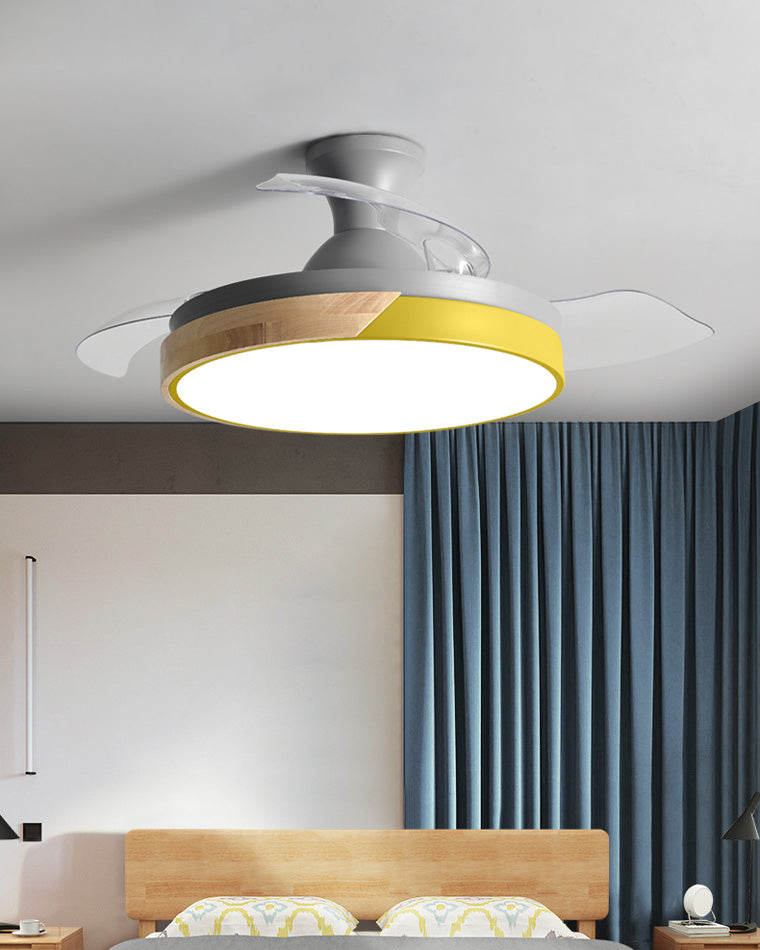 WOMO Ceiling Fans with Scandinavian Low Profile Light - WM5077