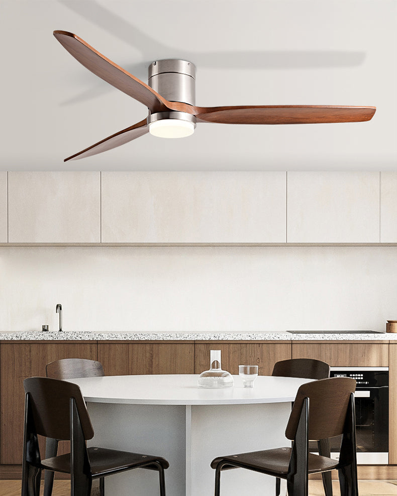 Ventilador de techo WOMO de 3 aspas de perfil bajo con lámpara - WM5193