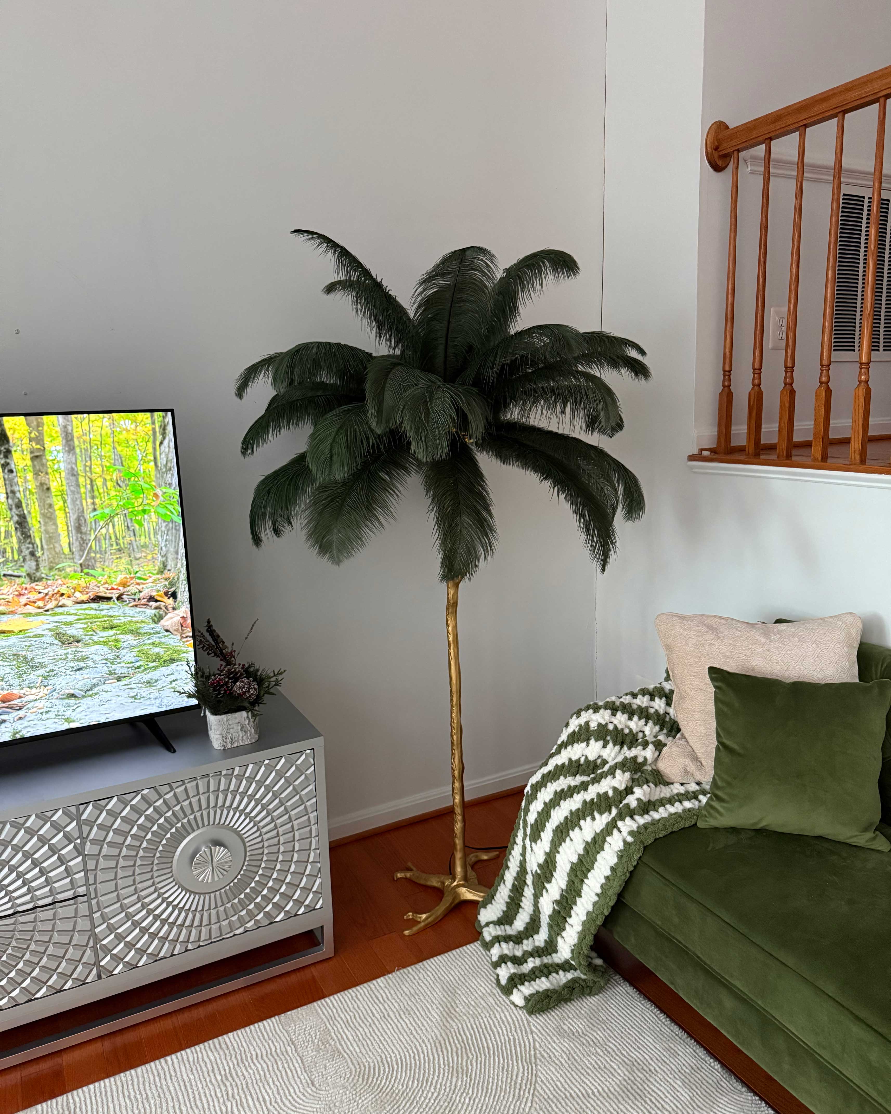 WOMO Lámpara de pie Feather Palm Tree - WM7000