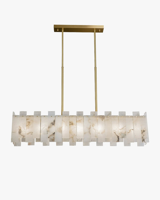 Lámpara de araña rectangular de alabastro WOMO-WM2856