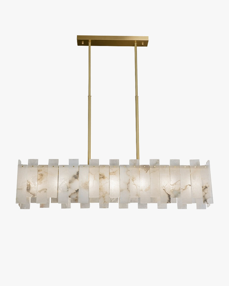 Lámpara de araña rectangular de alabastro WOMO-WM2856