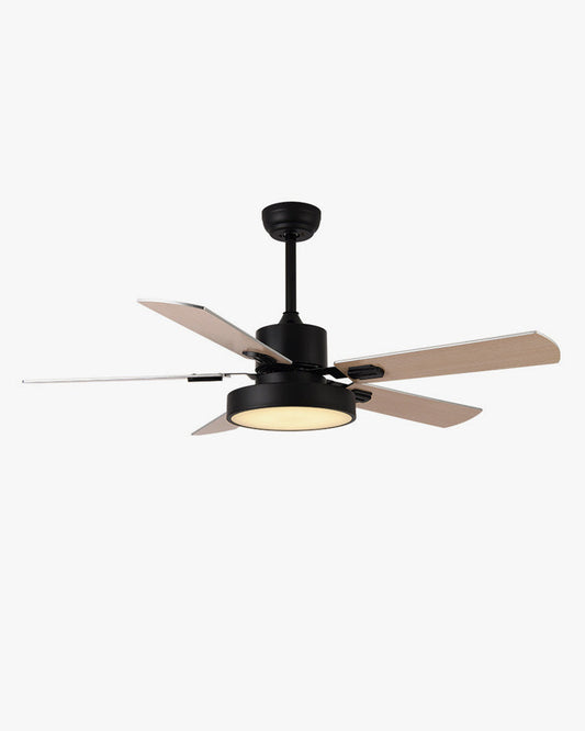 WOMO Ventiladores de techo con luz Moderna de Madera con 5 Aspas - WM5039