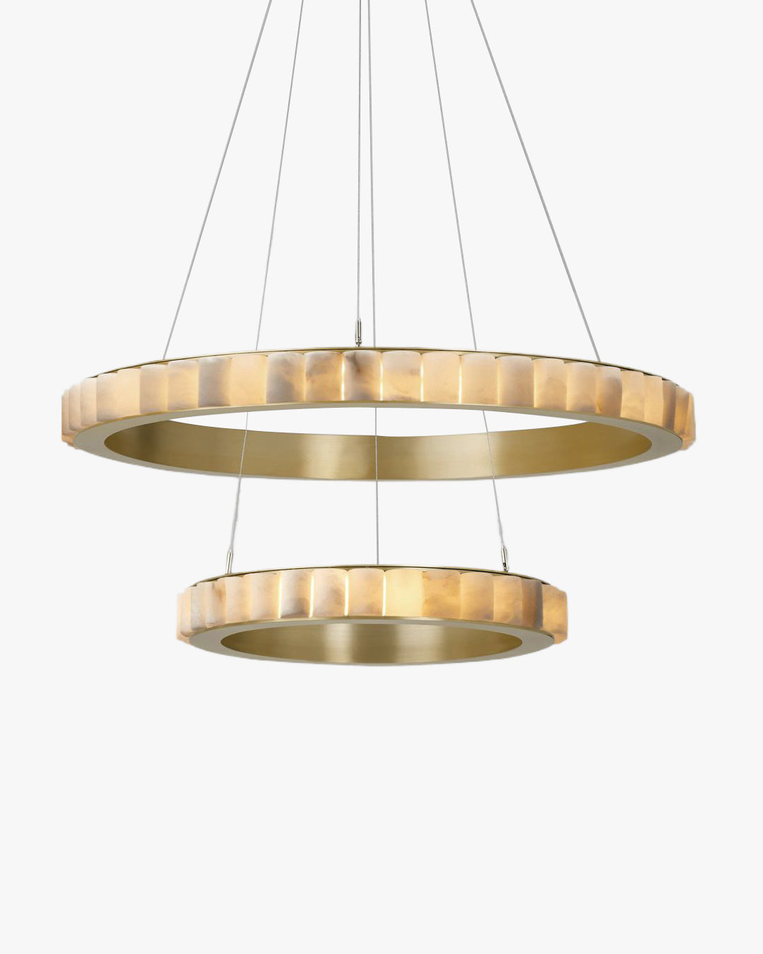 WOMO Multi-Tiered Alabaster Round Chandelier - WM2858